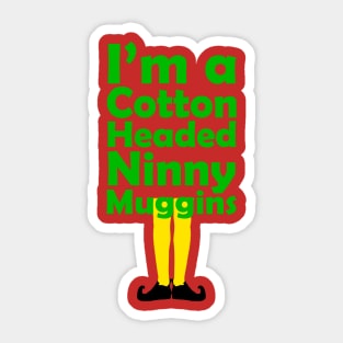 Cotton-Headed Ninny Muggins Elf Sticker